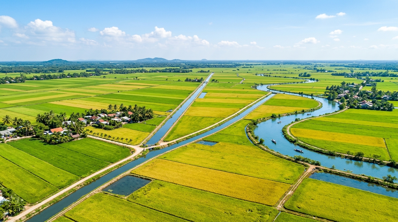 Cánh đồng lớn Tấn Tài ĐBSCL